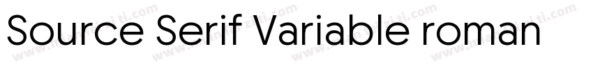 Source Serif Variable roman 字体字体转换